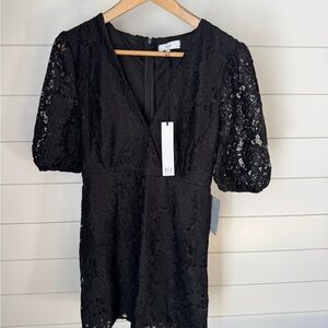 NSR Black Lace Mini Dress NWT